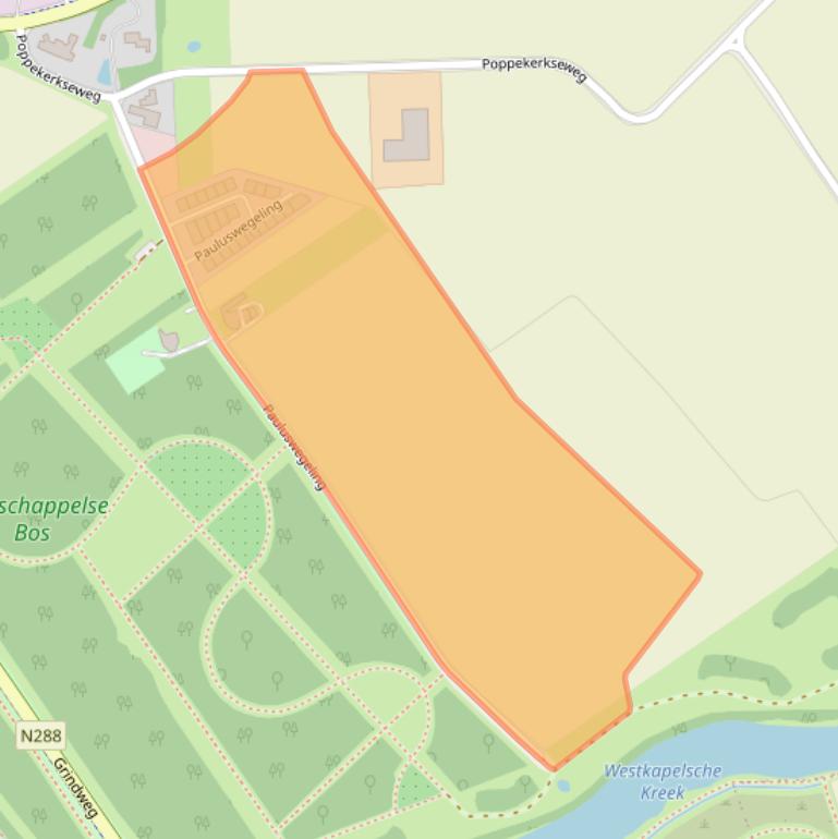 Kaart van postcodegebied 4361JH.