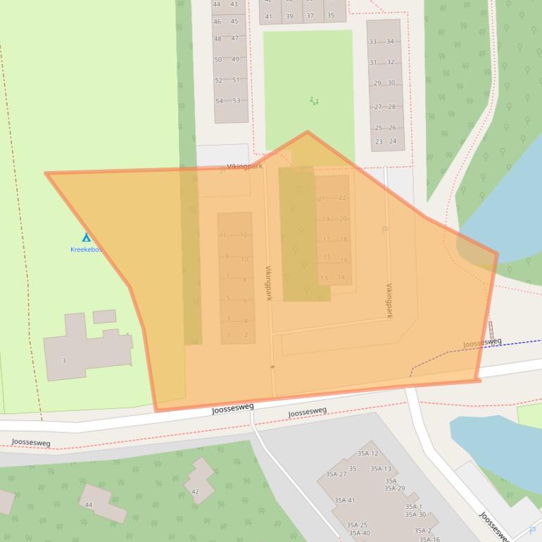 Kaart van postcodegebied 4361JX.