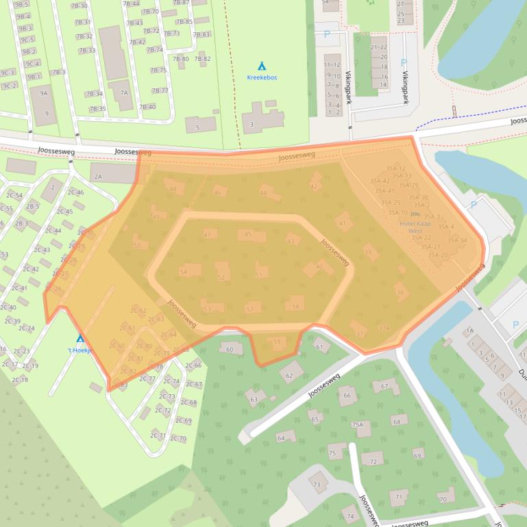 Kaart van postcodegebied 4361KG.