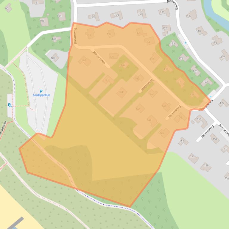 Kaart van postcodegebied 4361KM.