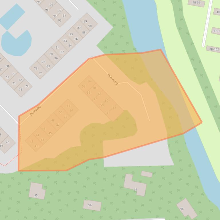 Kaart van postcodegebied 4361KV.