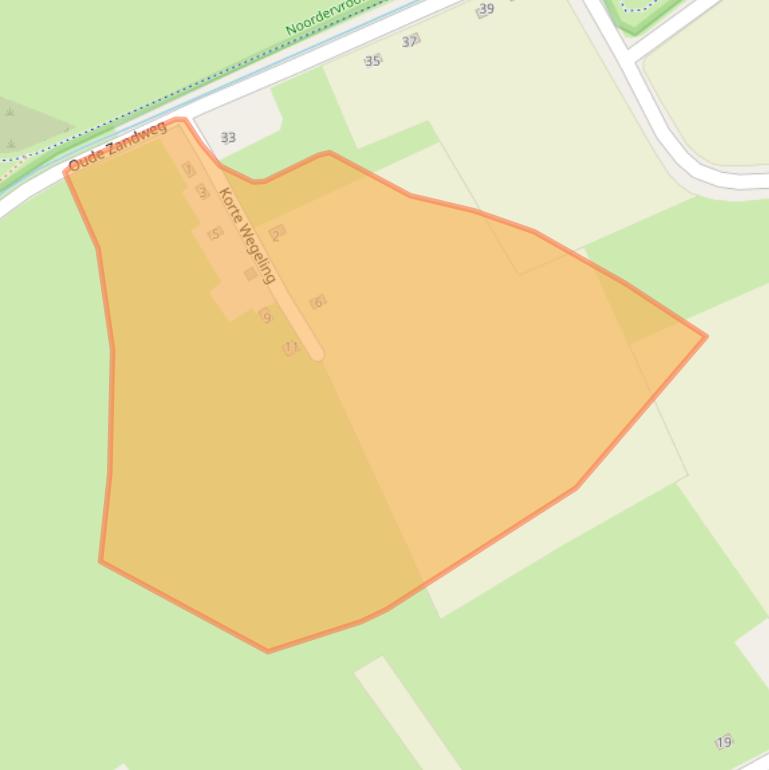 Kaart van postcodegebied 4361SG.