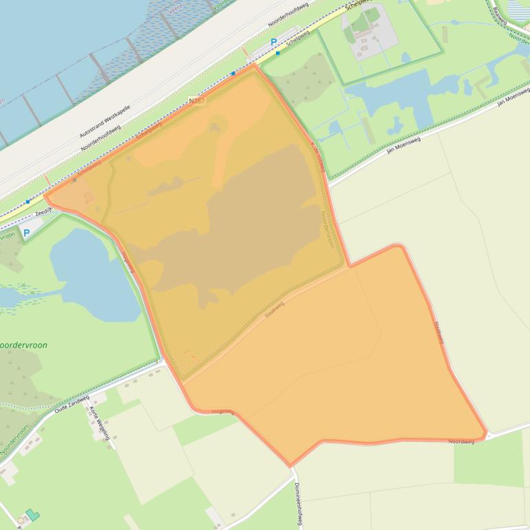 Kaart van postcodegebied 4361SH.