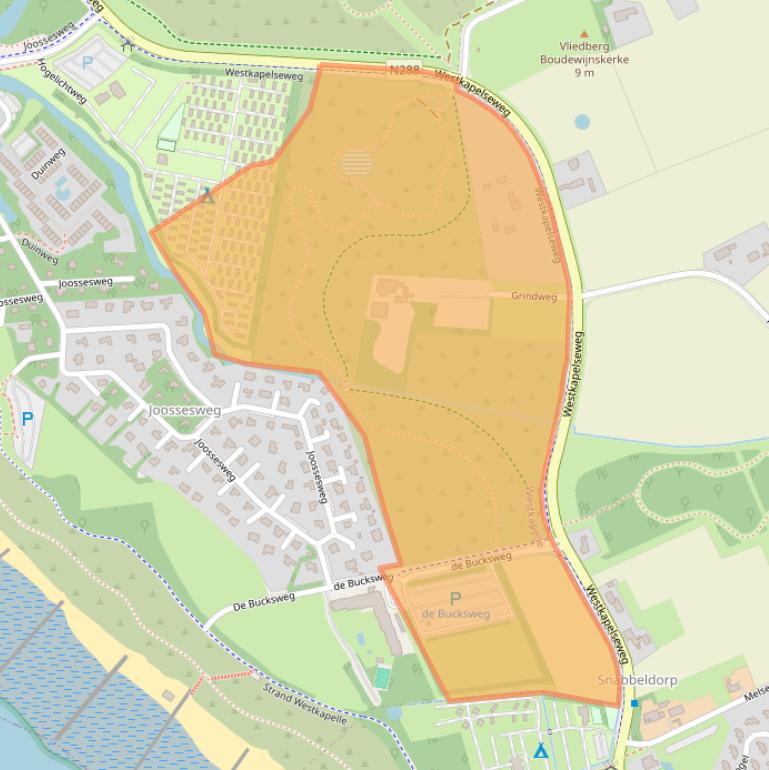 Kaart van postcodegebied 4361SL.