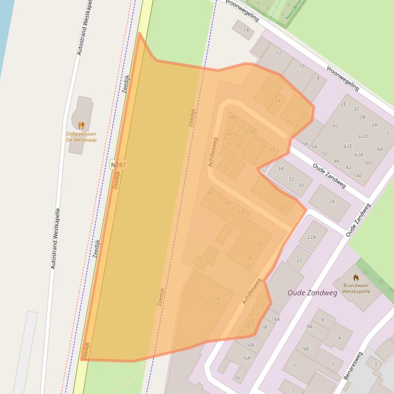 Kaart van postcodegebied 4361SP.