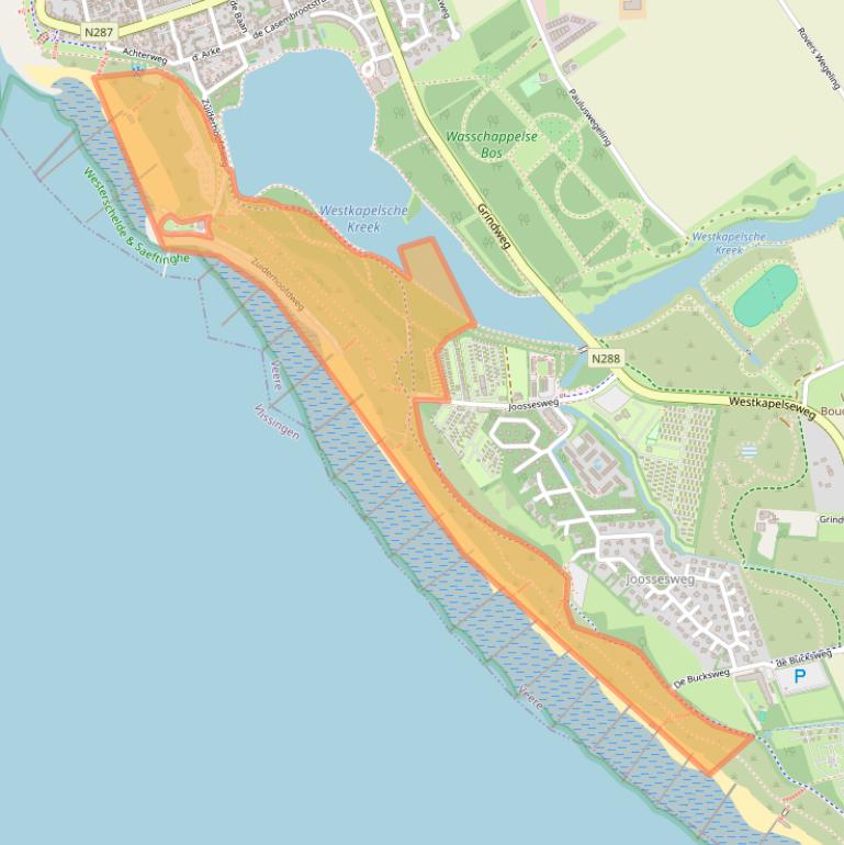 Kaart van postcodegebied 4361XZ.