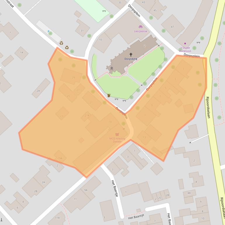 Kaart van postcodegebied 4363AA.