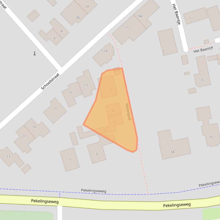 Kaart van postcodegebied 4363AH.