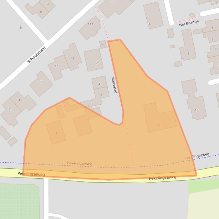 Kaart van postcodegebied 4363AL.