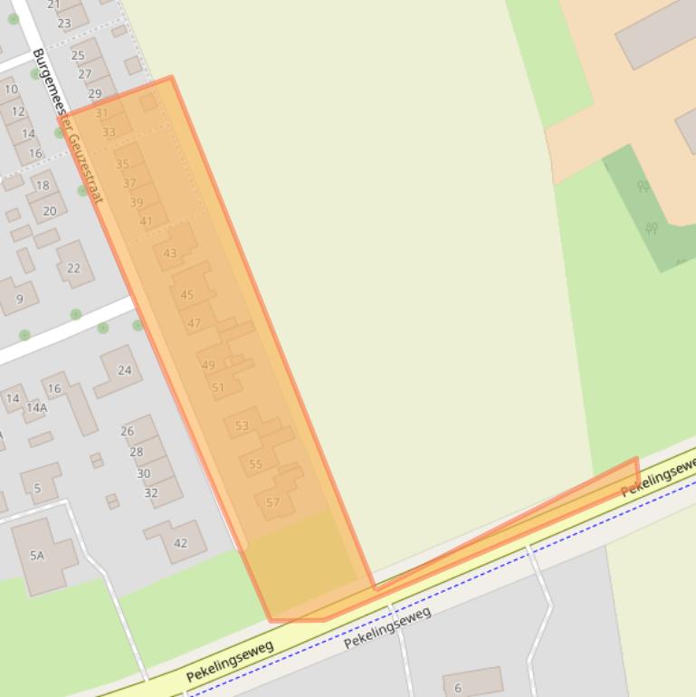 Kaart van postcodegebied 4363AP.