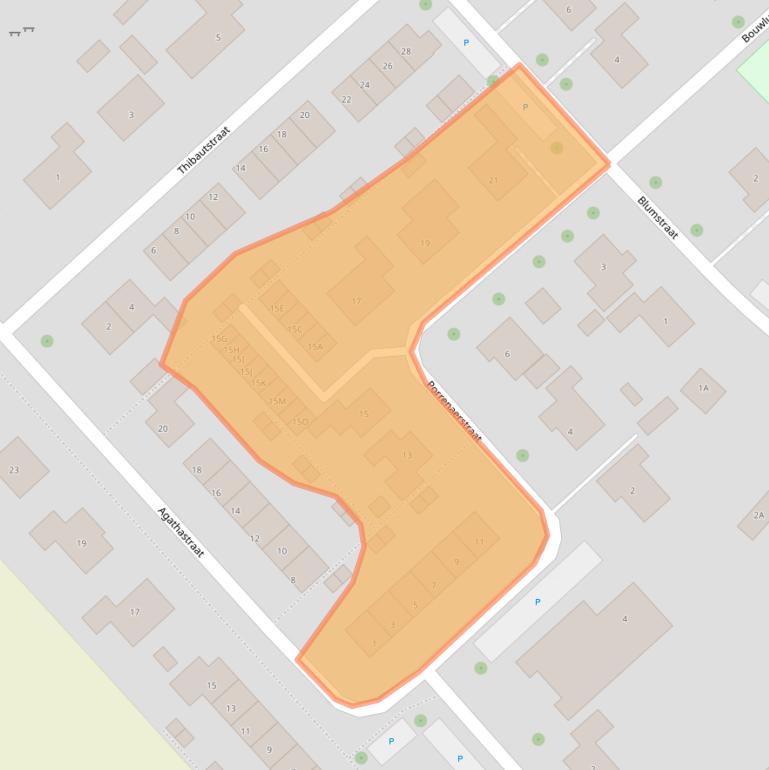 Kaart van postcodegebied 4363BA.