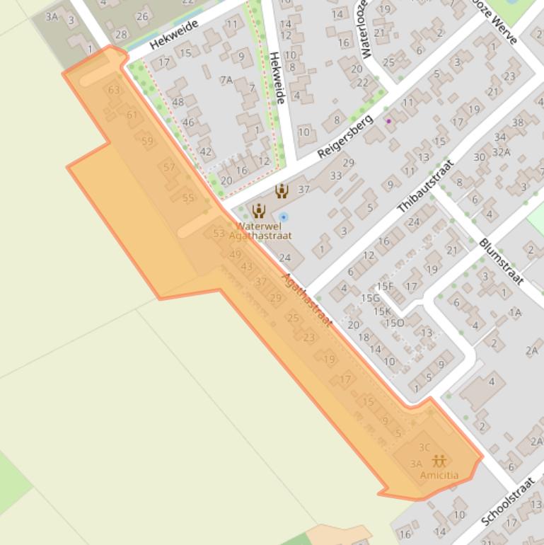 Kaart van postcodegebied 4363BC.