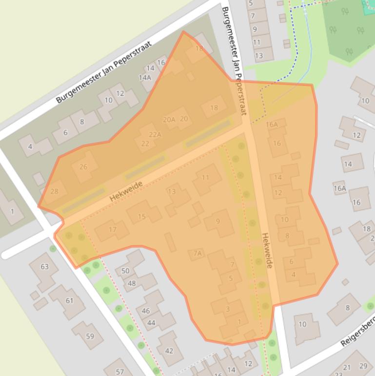 Kaart van postcodegebied 4363BP.