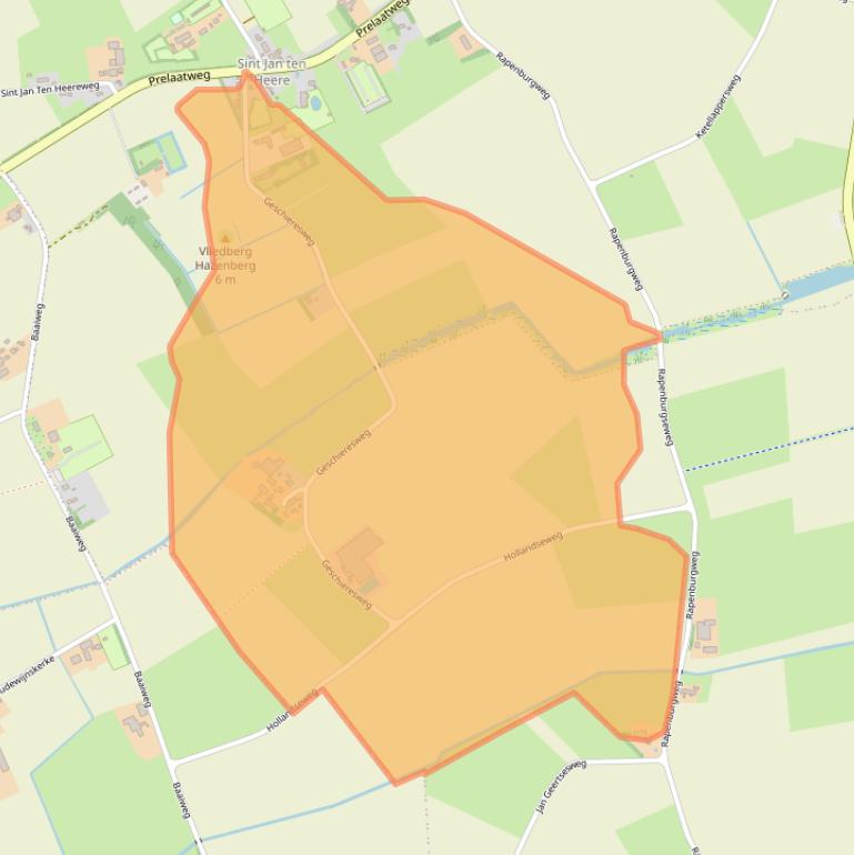 Kaart van postcodegebied 4363NP.