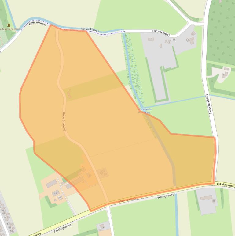 Kaart van postcodegebied 4363RD.