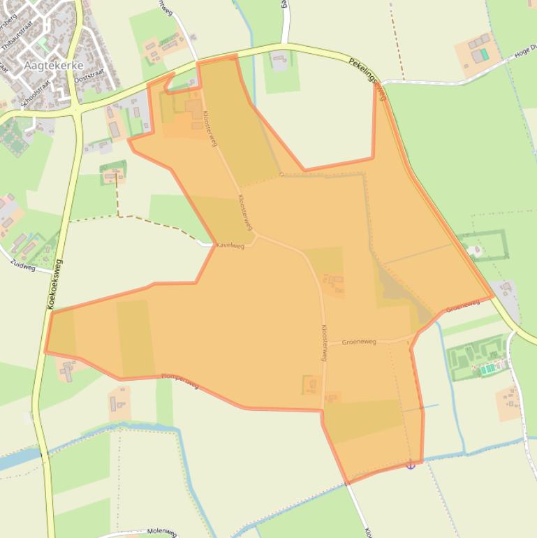 Kaart van postcodegebied 4363SC.