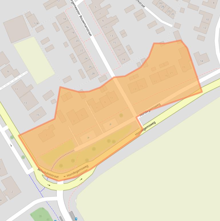 Kaart van postcodegebied 4364AB.