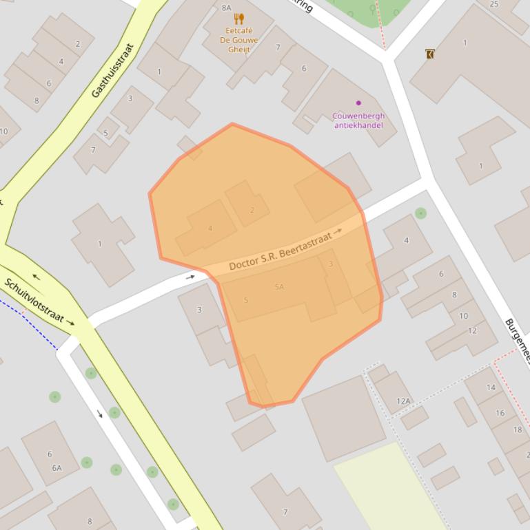 Kaart van postcodegebied 4364AH.