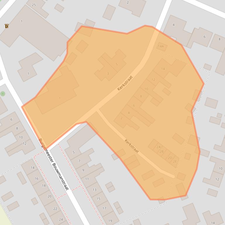 Kaart van postcodegebied 4364AJ.