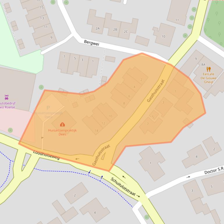 Kaart van postcodegebied 4364AP.