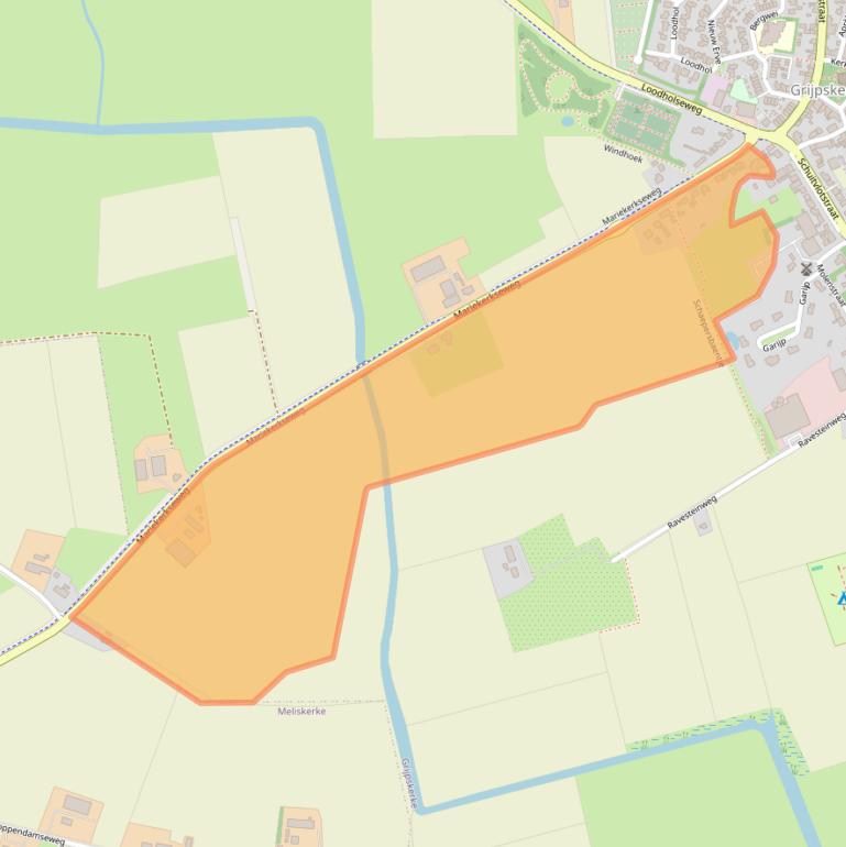 Kaart van postcodegebied 4364AS.