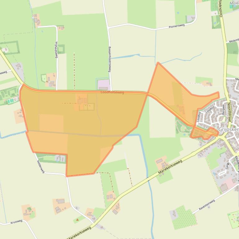 Kaart van postcodegebied 4364AT.