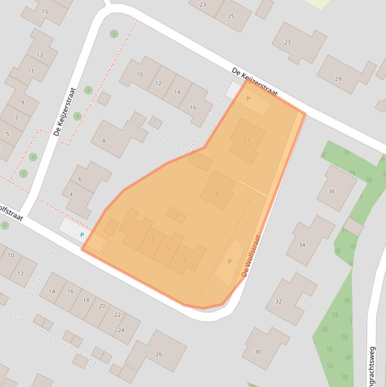 Kaart van postcodegebied 4364BG.