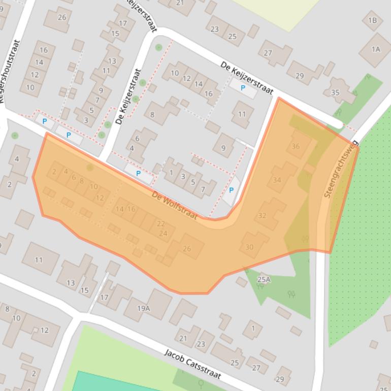 Kaart van postcodegebied 4364BH.