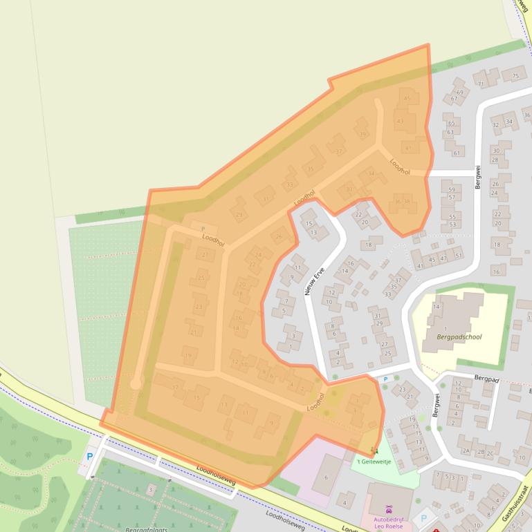 Kaart van postcodegebied 4364CA.