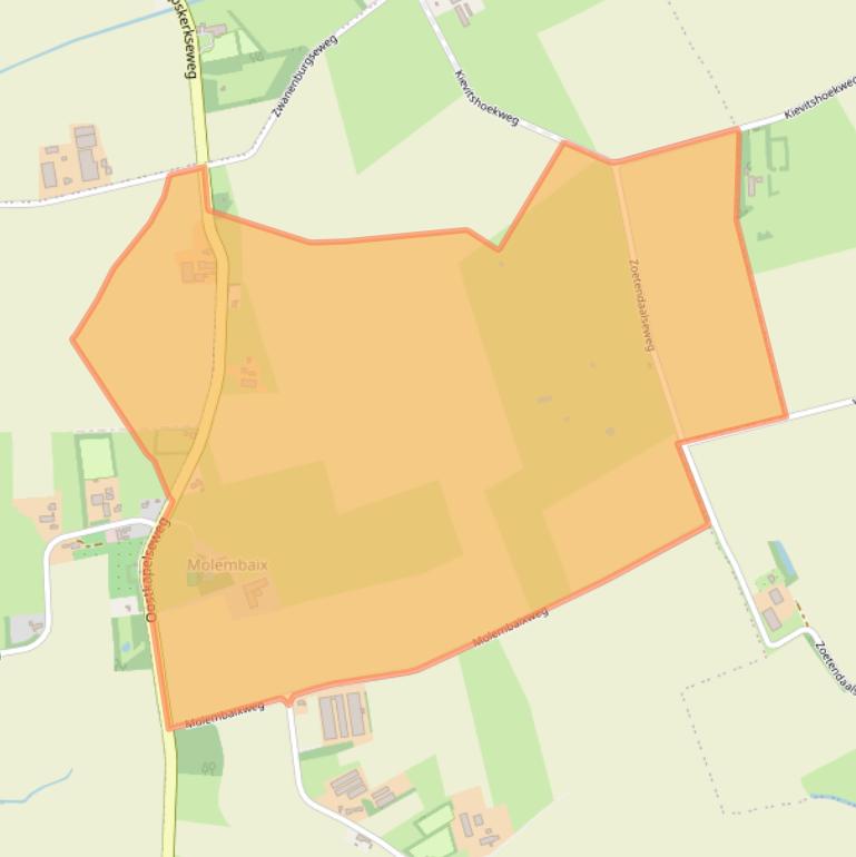 Kaart van postcodegebied 4364RD.