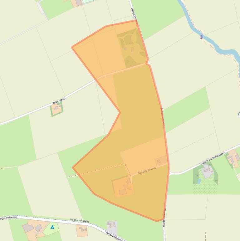 Kaart van postcodegebied 4364SH.