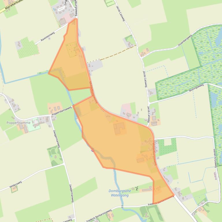 Kaart van postcodegebied 4364TC.