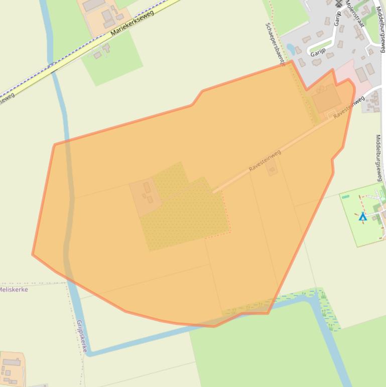 Kaart van postcodegebied 4364TD.