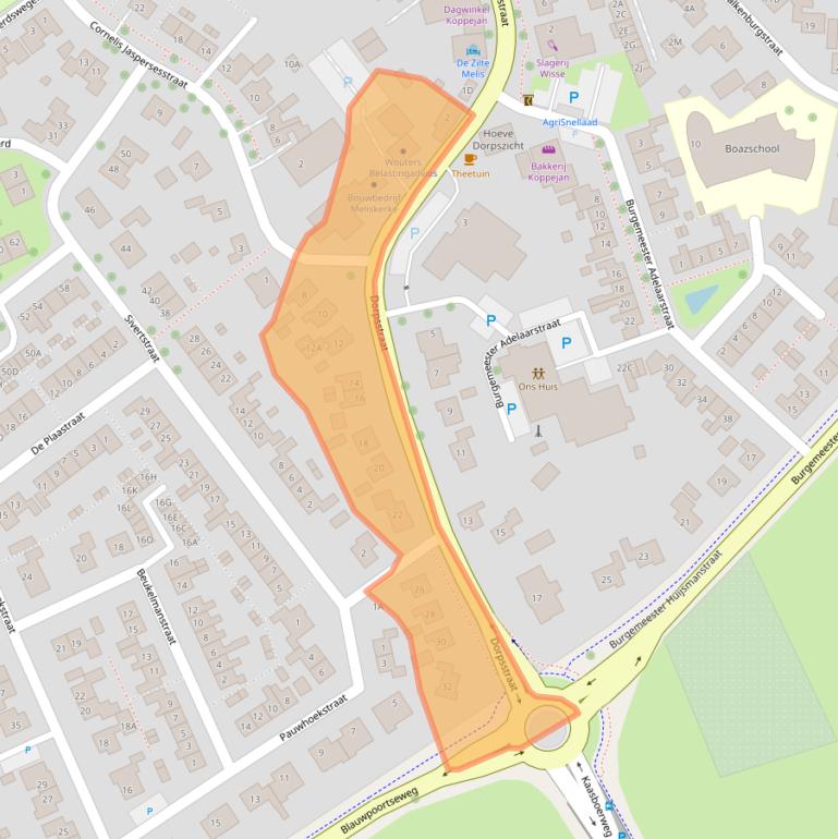 Kaart van postcodegebied 4365AM.
