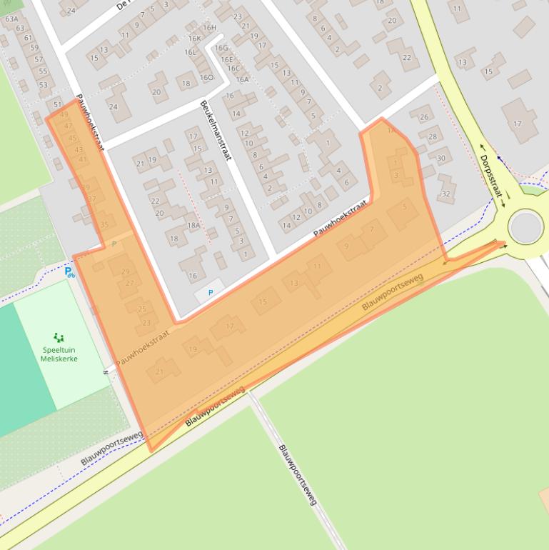 Kaart van postcodegebied 4365AN.