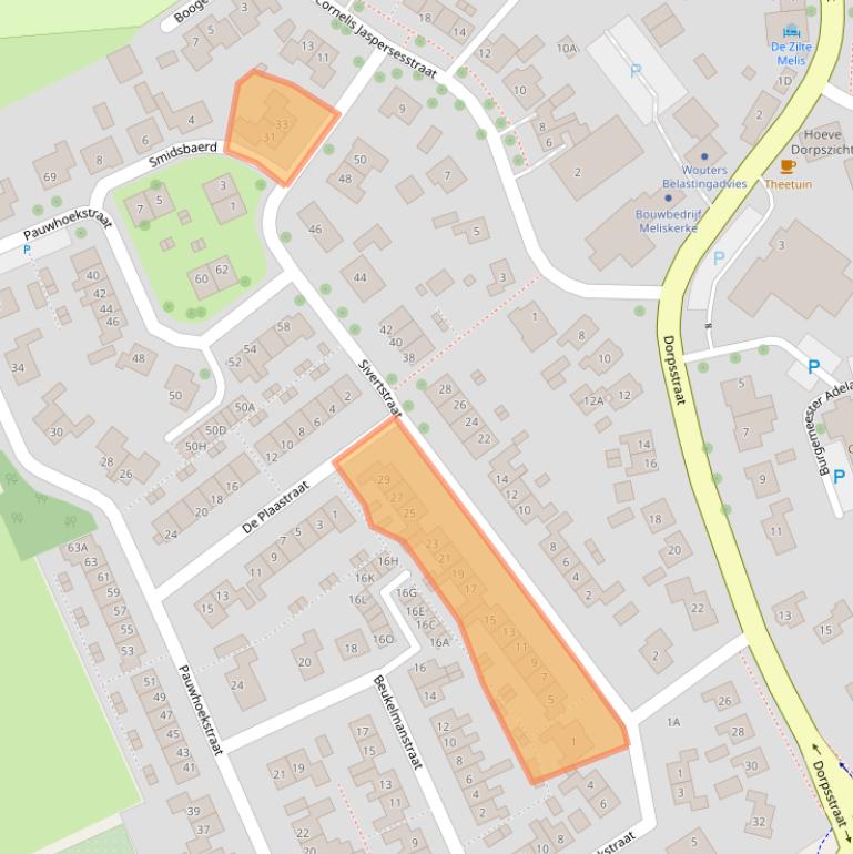 Kaart van postcodegebied 4365AV.