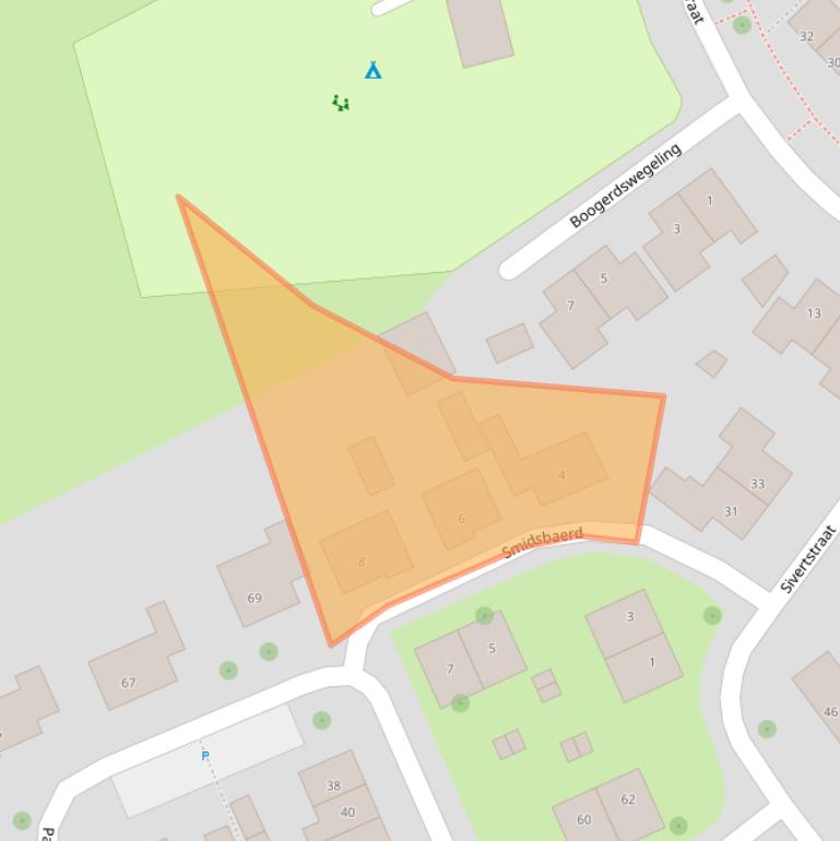 Kaart van postcodegebied 4365BG.