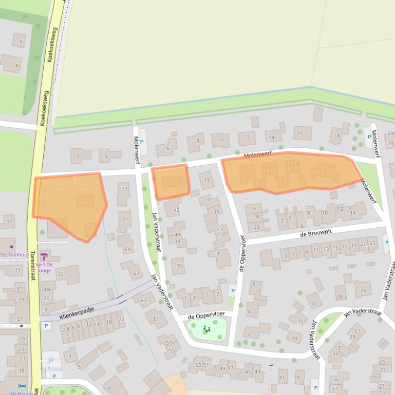 Kaart van postcodegebied 4365BL.