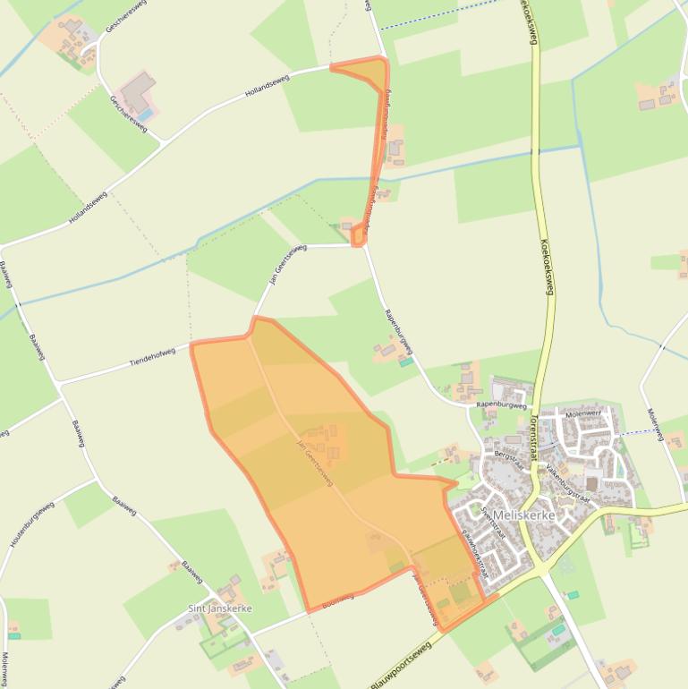 Kaart van postcodegebied 4365NC.