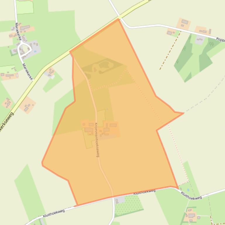 Kaart van postcodegebied 4365NJ.