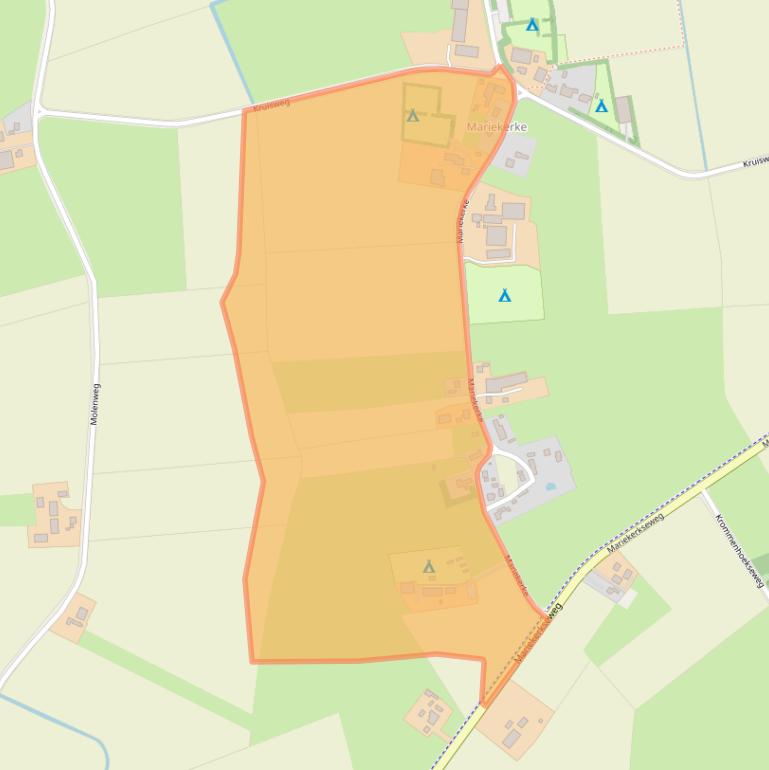 Kaart van postcodegebied 4365NK.