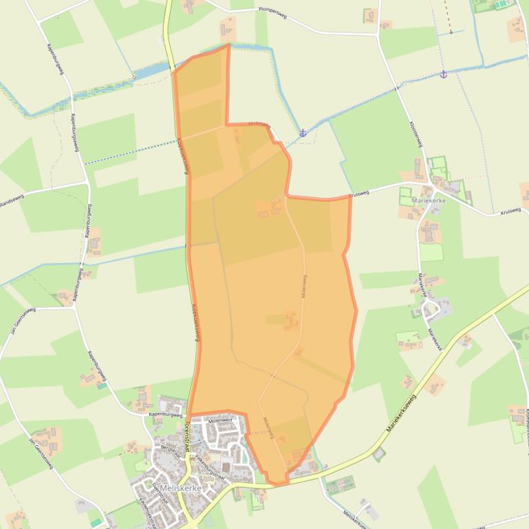 Kaart van postcodegebied 4365NN.