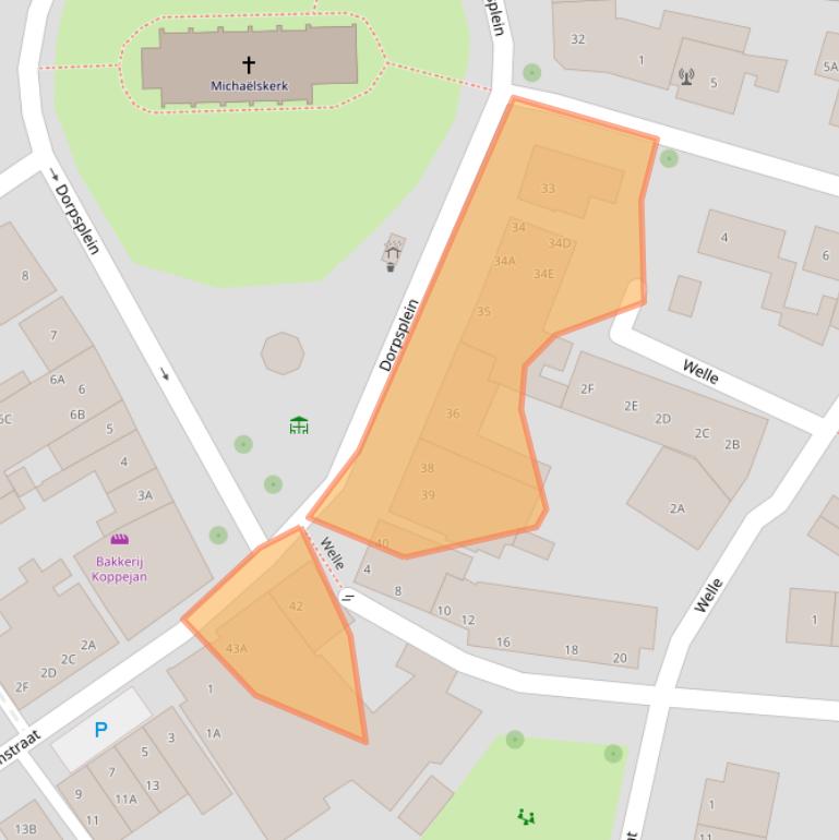 Kaart van postcodegebied 4371AC.