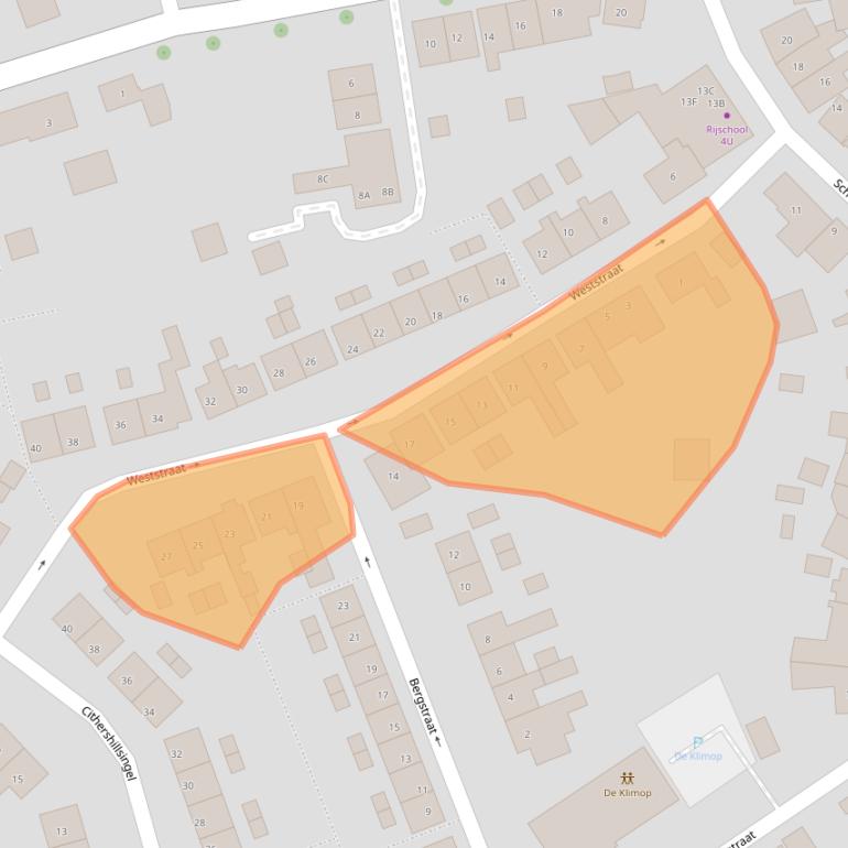 Kaart van postcodegebied 4371AE.