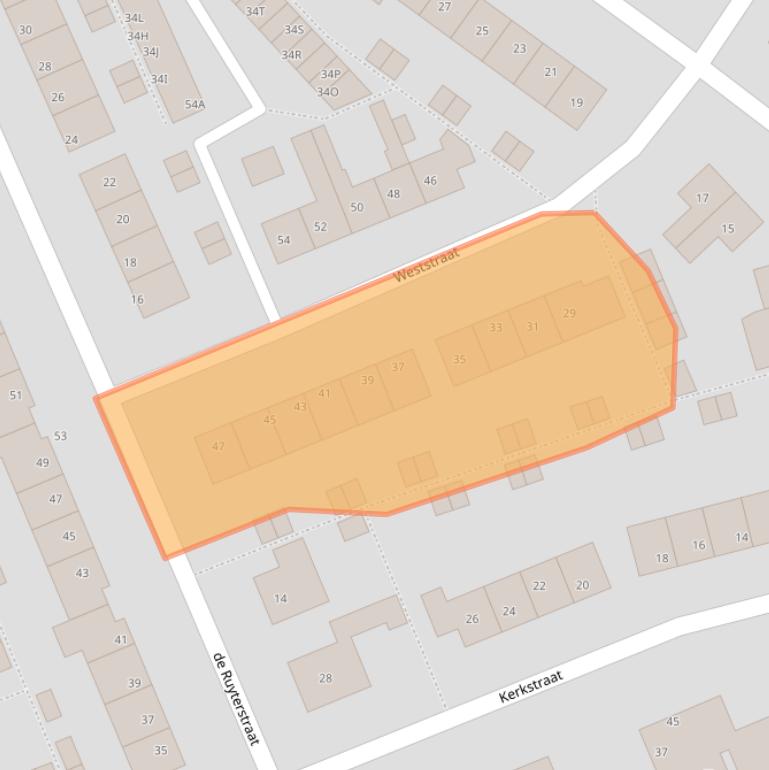 Kaart van postcodegebied 4371AG.