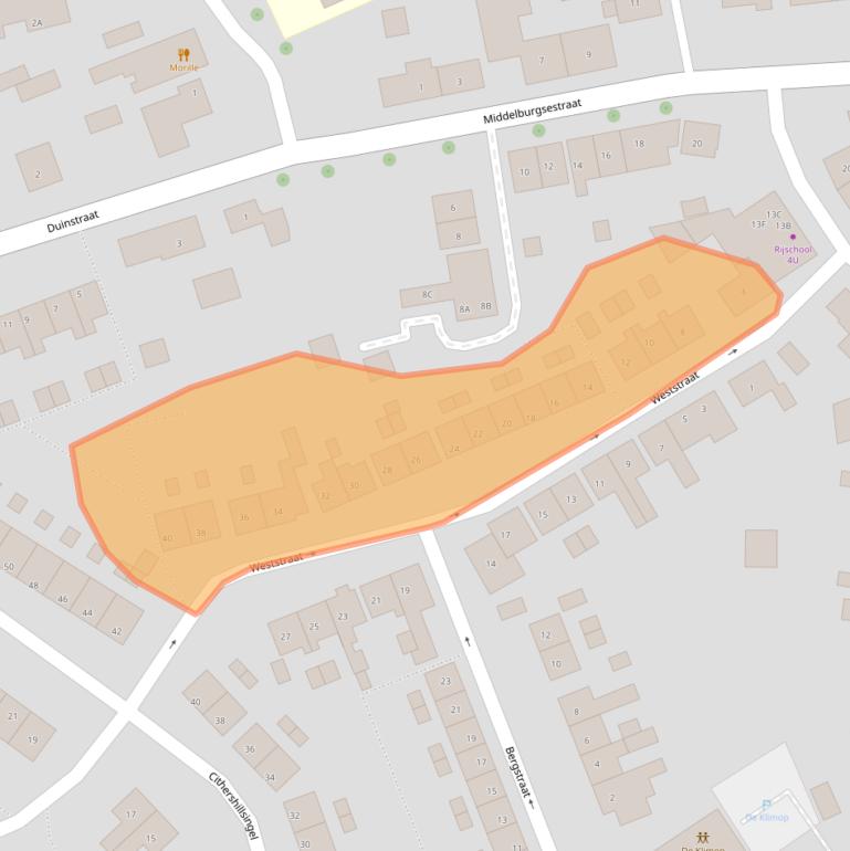 Kaart van postcodegebied 4371AH.