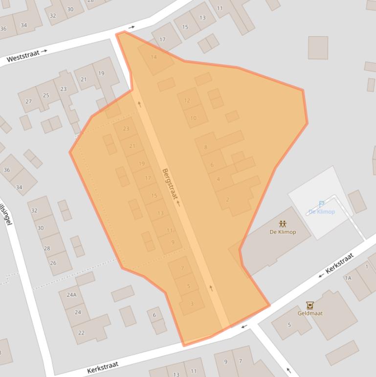 Kaart van postcodegebied 4371AK.