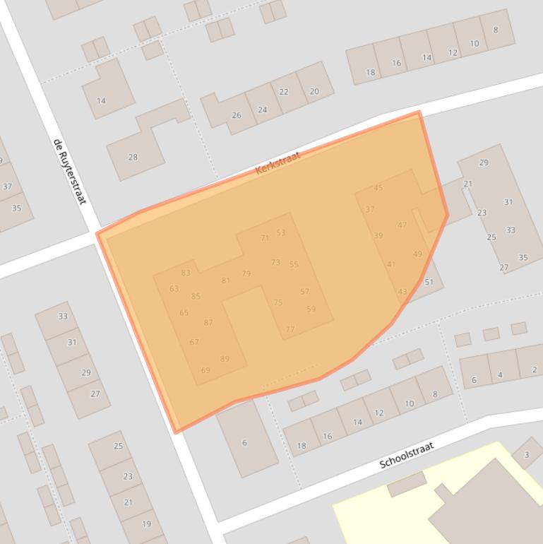 Kaart van postcodegebied 4371AN.