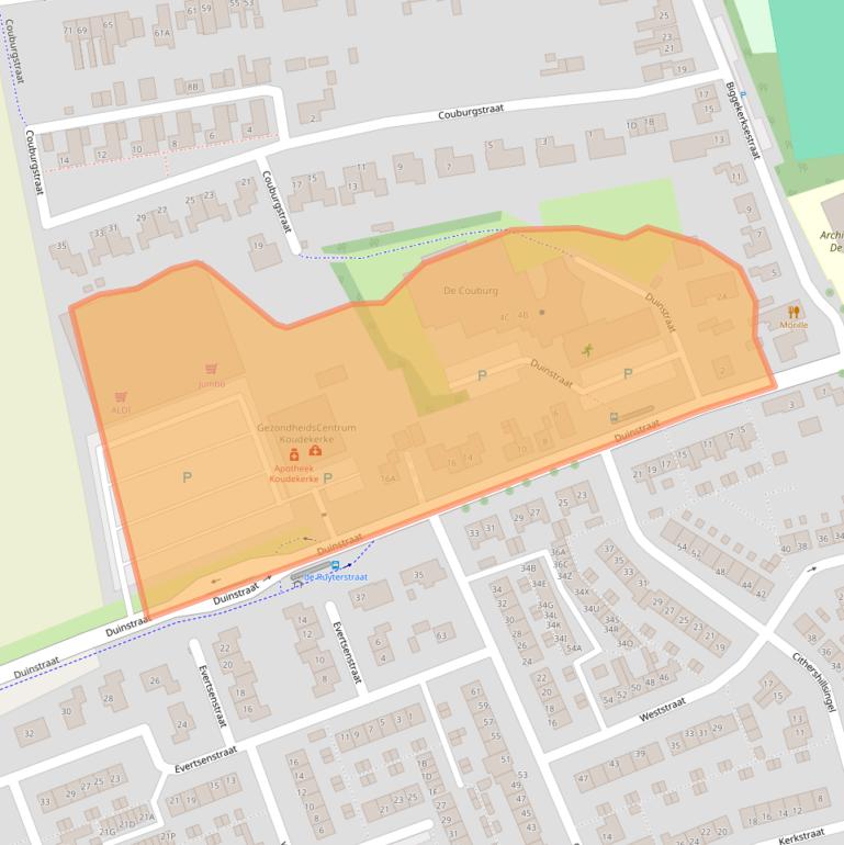 Kaart van postcodegebied 4371AZ.