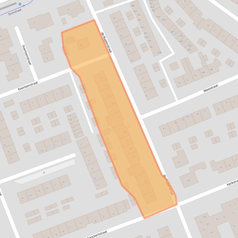 Kaart van postcodegebied 4371BB.